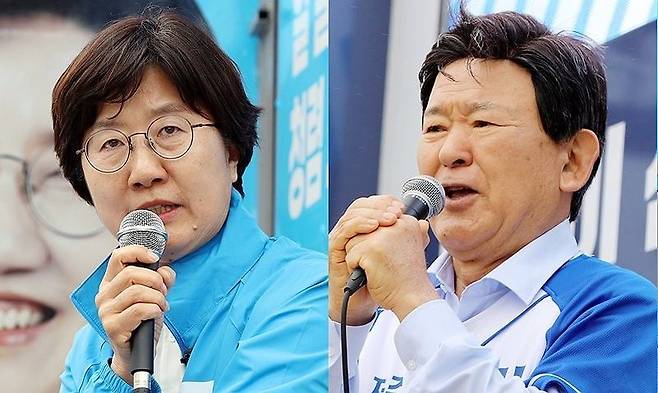 김광수 제주특별자치도교육감 후보(오른쪽) 측이 22일 고의숙 후보의 아토피 예방사업 예산 반영 과정과 수의계약 의혹에 대한 해명을 요구했다. 김 후보 측은 “공익사업이라는 기존 해명만으로는 부족하다”며 예산 반영 과정과 사업비 집행 경위를 밝히라고 촉구했다. /사진=연합뉴스