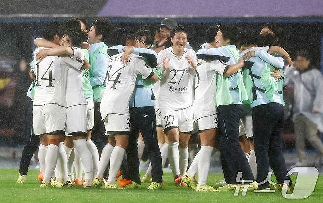 2025-26 아시아축구연맹(AFC) 여자 챔피언스리그(AWCL) 결승에 진출한 내고향축구단. ⓒ 뉴스1 김민지 기자