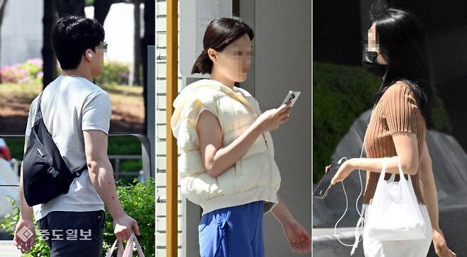대전의 낮 최고기온이 28가 넘는 초여름 날씨를 보인 13일 대전 서구 둔산동에서 반팔 차림의 시민들이 길을 걷고 있다. 기상청은 당분간 낮과 밤의 일교차가 큰 날씨가 이어질 것으로 예보하며 건강관리에 유의할 것을 당부했다. 이성희 기자