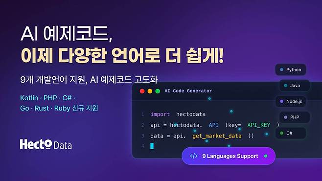 헥토데이터 AI 예제코드 업데이트(헥토데이터 제공)
