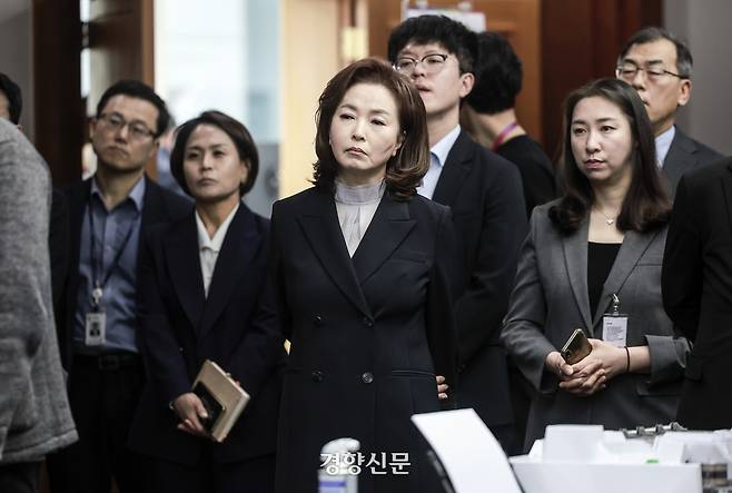김민전 국민의힘 의원이 지난해 4월10일 경기 과천시 중앙선거관리위원회에서 열린 21대 대선 (사전)투·개표 절차 시연회에 참석해 있다. 권도현 기자