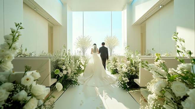 웨딩. AI 이미지. 클립아트코리아 제공.