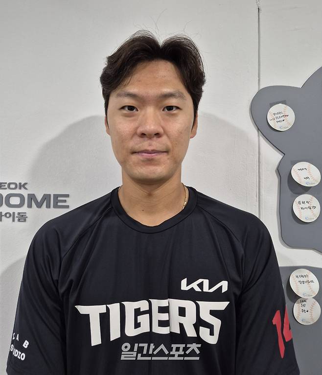 아시아쿼터 제리드 데일의 빈자리를 채울 대안 중 하나인 KIA 김규성. 고척=배중현 기자쿼터 제리드 데일의 빈자리를 채울 대안 중 하나인 KIA 김규성. 고척=배중현 기자