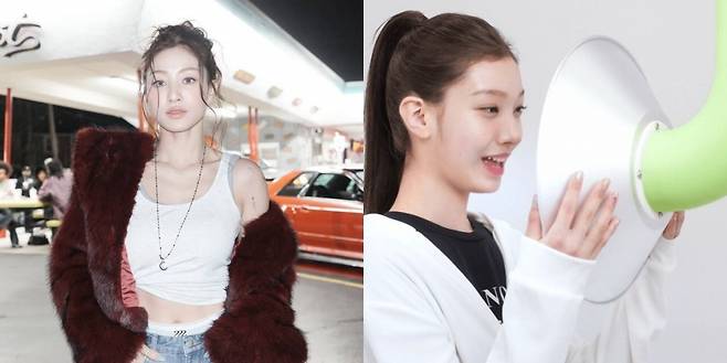 그룹 트와이스의 지효(왼쪽)와 데뷔를 앞두고 있는동생 박서연. 지효·ABD 인스타그램 캡처