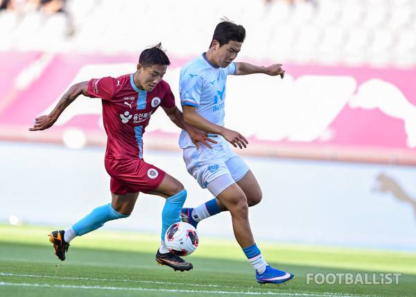 유동규(왼쪽, 용인FC), 황재원(오른쪽, 대구FC). 서형권 기자