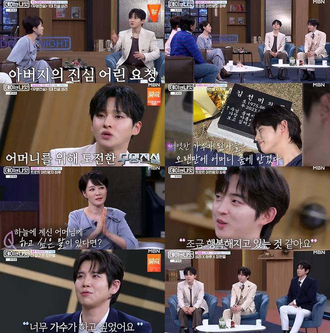 ‘김주하의 데이앤나잇’ 성리 父 병실서 눈물의 무대 (제공: MBN)