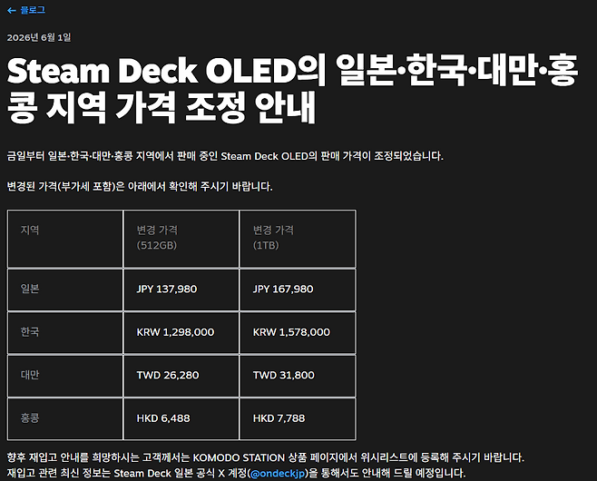 (출처=코모도 공식 홈페이지).