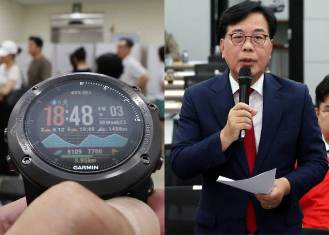 6·3 지방선거 본투표일인 3일 서울 송파구 잠실2동 6투표소에서 투표용지 부족으로 유권자들이 투표마감 시간 이후에도 투표하고 있는 모습과 국민의힘 송언석 대표(사진=뉴스1, 연합뉴스)