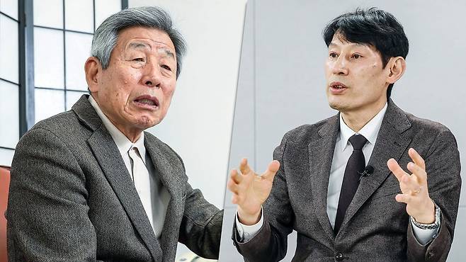 유인태 전 국회 사무총장과 박성민 정치컨설팅 민 대표가 4일 중앙일보 정치 토크쇼 ‘황현희의 불편한 여의도’에 출연한다. 중앙포토