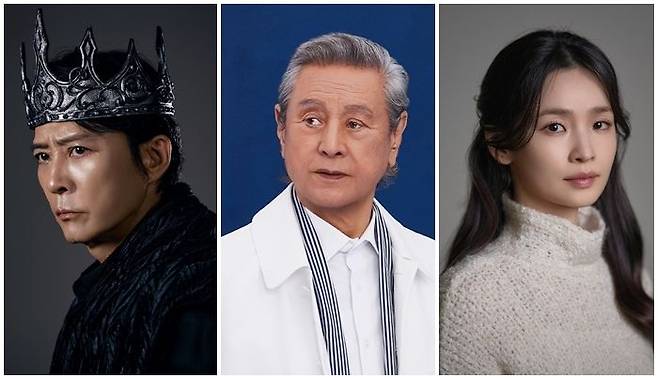 TV와 스크린을 종횡무진하던 스타 배우들이 올여름 잇따라 무대에 복귀하고 있다. 최수종(왼쪽부터)은 ‘오이디푸스’, 박근형은 ‘베니스의 상인’, 전미도는 ‘갈매기’에 각각 출연한다. (c)수컴퍼니, 파크컴퍼니, 극단 맨씨어터