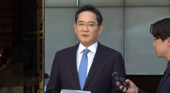 이재용 삼성전자 회장. 〈사진=JTBC〉