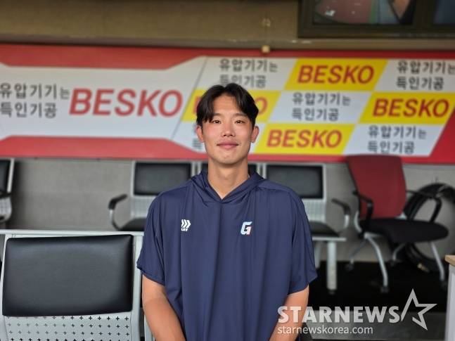 롯데 현도훈이 4일 광주 롯데전에서 스타뉴스와 인터뷰했다. /사진=김동윤 기자