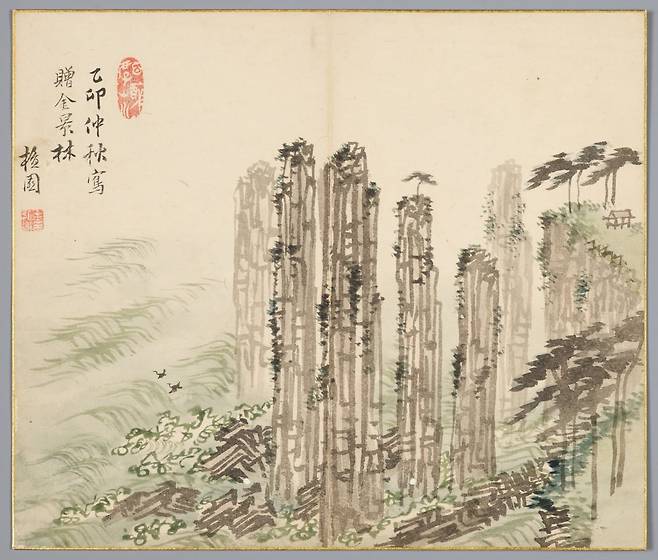 '총석정'(1795). 김홍도가 51세 되던 해에 그린 을묘년화첩의 한 그림이다. /개인소장