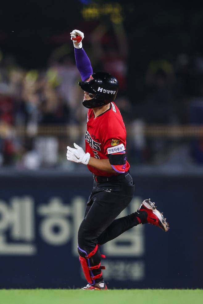7일 광주 삼성전에서 홈런을 때려낸 김도영. KIA 제공