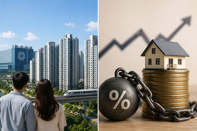 반도체 산업 클러스터 기대감과 비규제지역 효과로 동탄 부동산 시장에 2030세대 매수세가 유입되고 있다. AI 생성 이미지