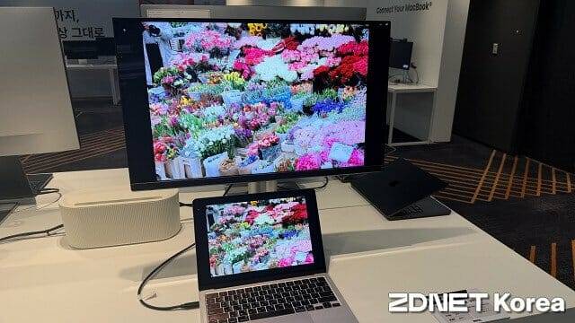 3월부터 국내 공급중인 27인치, 5K(5120×2880 화소) 해상도 모니터 MA270S. (사진=지디넷코리아)