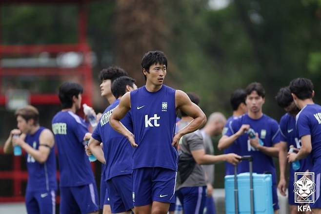 훈련 중인 축구대표팀. ⓒ 대한축구협회