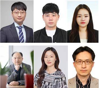 위 왼쪽부터 박대영 전주대 과학교육학과 교수, 김태훈 한양대 물리학과 박사과정생, 김보라 대구경북과학기술원(DGIST) 화학물리학과 박사. 아래 왼쪽부터 정문석 한양대 물리학과 교수, 성주영 DGIST 화학물리학과 교수, 김동욱 이화여대 물리학과 교수.