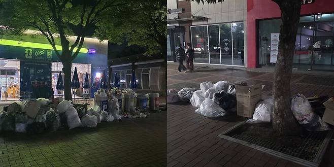 닷새째를 맞은 잠실 집회 현장. 9일 자정 취재진이 올림픽공원역 일대를 찾았을 때 쓰레기가 말끔히 수거·정리돼 있었다. ⓒ시사저널 이태준