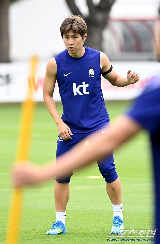 9일(한국시각) 멕시코 과달라하라 인근 사포판 월드컵대표팀 베이스캠프 훈련장 치바스 베르데 바예에서 진행된 대한민국 월드컵 대표팀의 공식 훈련. 이강인이 훈련을 펼치고 있다. 사포판(멕시코)=허상욱 기자wook@sportschosun.com/2026.06.09/