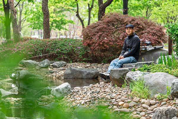 서울 용산공원에서 만난 박남규씨.