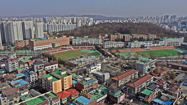 평택시 구도심 전경. 평택시 제공
