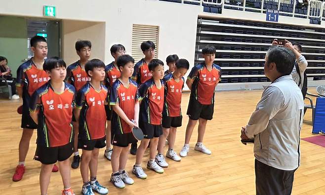 제55회 전국소년체육대회에 참여한 제주특별자치도 학생 선수단. 사진-제주도교육청