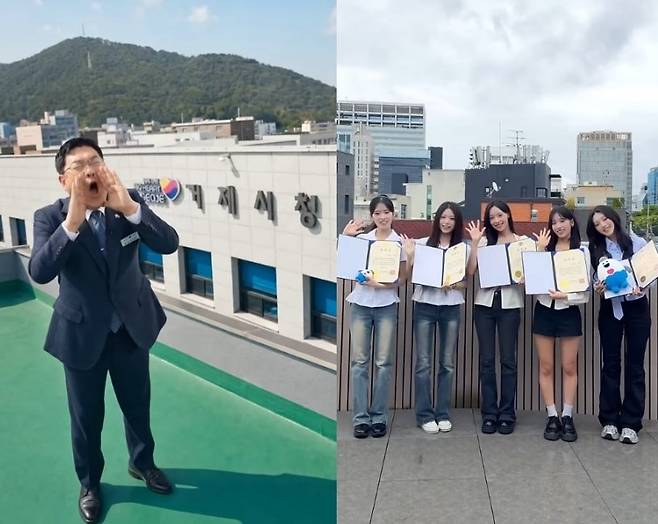 1분 남짓한 영상으로 420만 회 넘는 조회수를 기록한 거제시 홍보대사 위촉 콘텐츠/ 인스타그램 갈무리 @bigheart_geoje