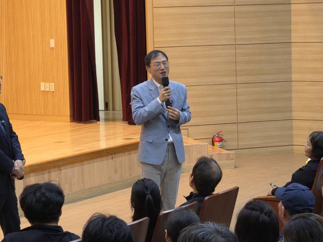 김상욱 당선인이 민선 9기 시정 운영 방향에 대해 밝히고 있다. 오상민 기자