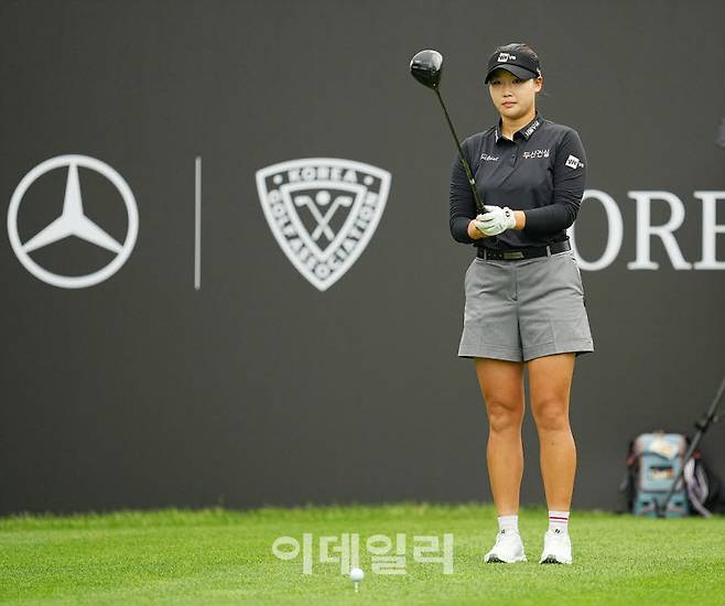 김민솔이 티샷을 준비하고 있다. (사진=이데일리 골프in 조원범 기자)