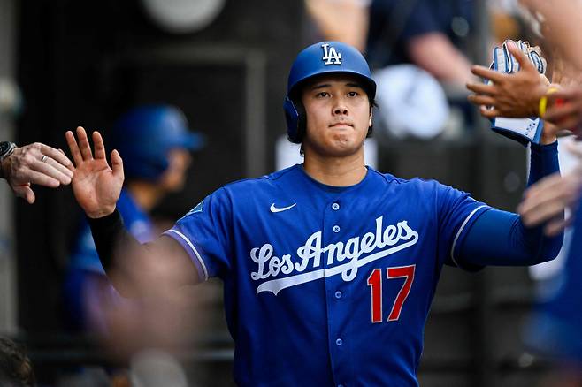 <yonhap photo-2366="">오타니 쇼헤이(32·LA 다저스)가 시즌 14호 홈런을 때려냈다. Zoe Davis/Getty Images/AFP (Photo by Zoe Davis / GETTY IMAGES NORTH AMERICA / Getty Images via AFP)/2026-06-14 07:34:21/ <저작권자 ⓒ 1980~2026 ㈜연합뉴스. 무단 전재 재배포 금지, AI 학습 및 활용 금지></yonhap>