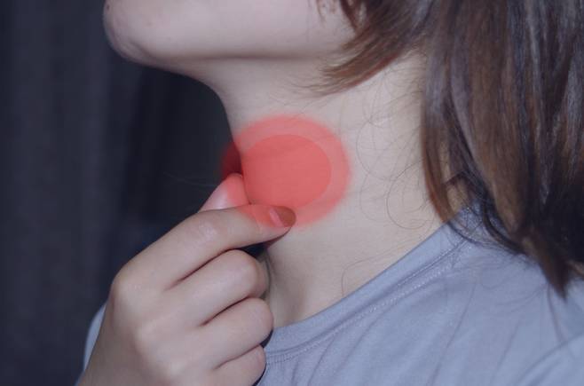 목감기는 염증이 발생하는 위치에 따라 크게 인두염, 편도염, 후두염 등 세 가지로 나눌 수 있다. 염증 위치는 겹칠 수 있으며 인두편도염이 그런 경우다. 여름철에는 에어컨을 너무 세게 틀지 않도록 주의해야 한다. 사진=게티이미지뱅크