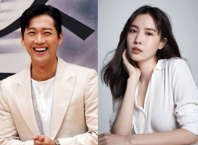 배우 부부 남궁민(왼쪽)과 진아름. 황진환 기자·에스팀엔터테인먼트 제공