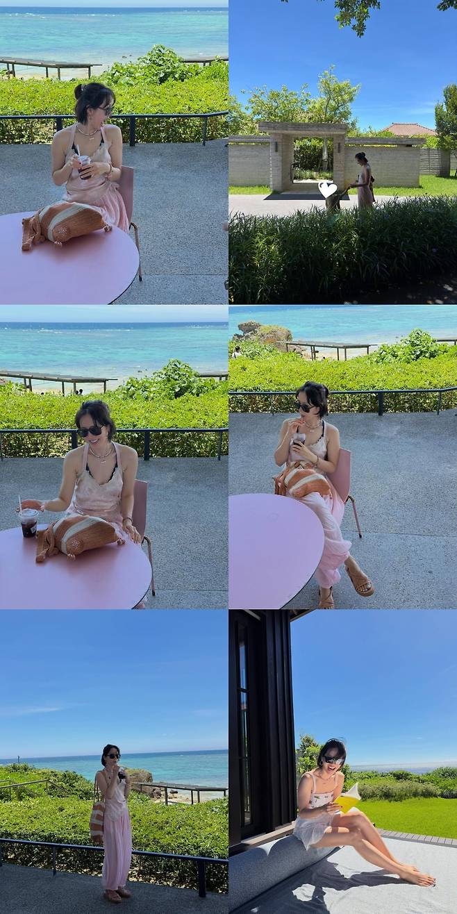손예진이 아들과 함께 여행 중인 모습을 공개했다. / 사진=손예진 SNS