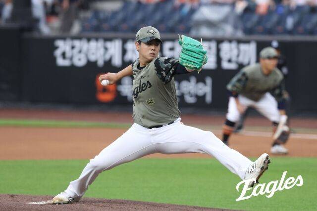 박준영이 6월 19일 대전 삼성 라이온즈전 공을 던지고 있다./한화 이글스 제공
