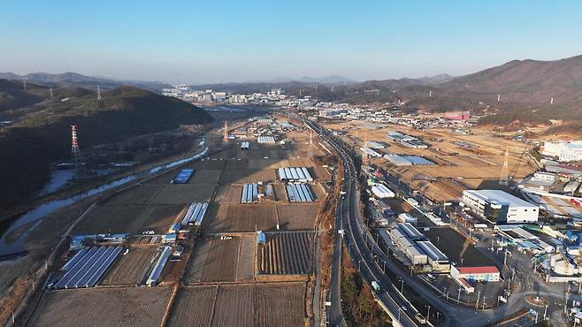 26일 경기 용인시 시스템반도체클러스터 국가산업단지 부지. 연합뉴스