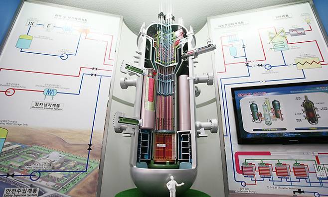 한국원자력연구원의 SMR인 ‘스마트’ 모형. 한국원자력연구원 제공