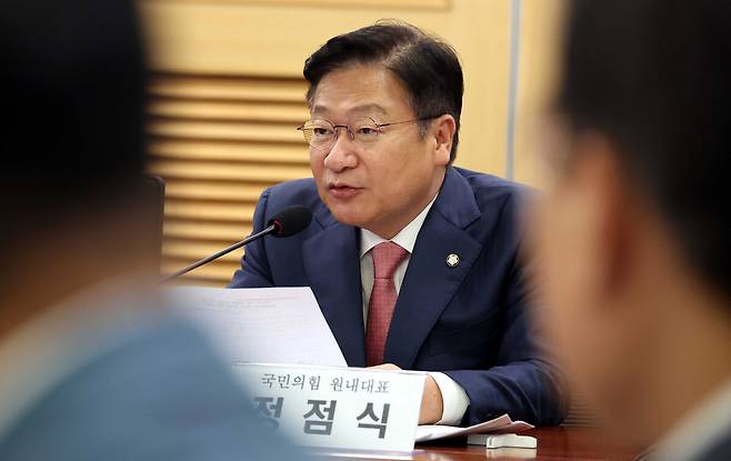 정점식 국민의힘 원내대표. 뉴시스