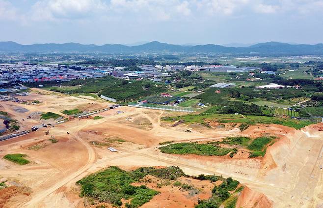 반도체 공장 후보지 가운데 한 곳으로 거론되는 광주 첨단 3지구 일원. 연합뉴스