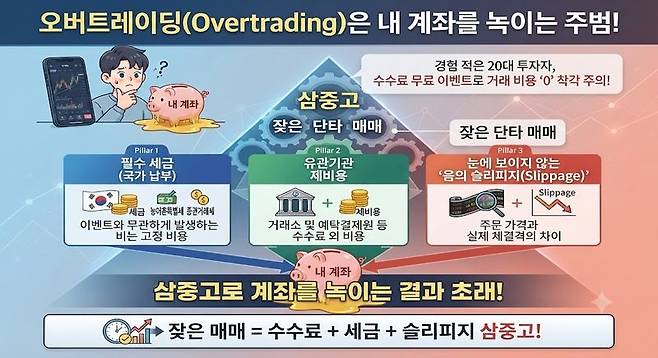 오버트레이딩을 경계해야 하는 이유. 제미나이 생성 이미지