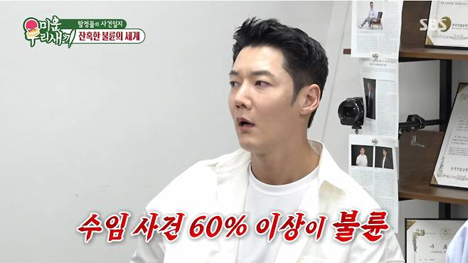최진혁이 탐정 사무소에 찾아가 의뢰된 사건 내용을 듣고 충격에 빠졌다. /사진=SBS '미운 우리 새끼' 캡처