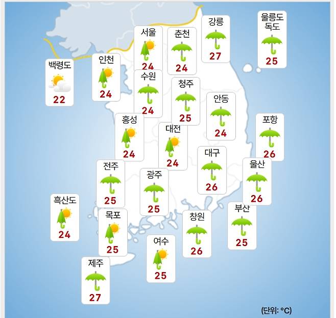 ⓒ기상청=내일 오전 날씨