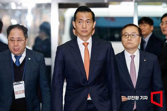 김동관 한화그룹 대표이사가 2024년 10월 2일 서울 여의도 중소기업중앙회에서 열린 '경제계 신년 인사회'에 참석하고 있다. 사진=강진형 기자aymsdream@