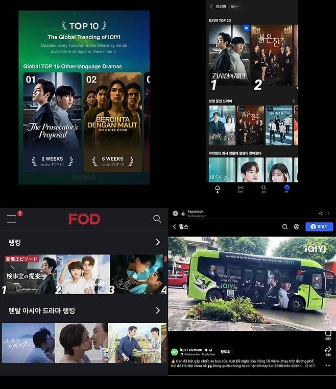 웨이브, FOD, iQIYI
