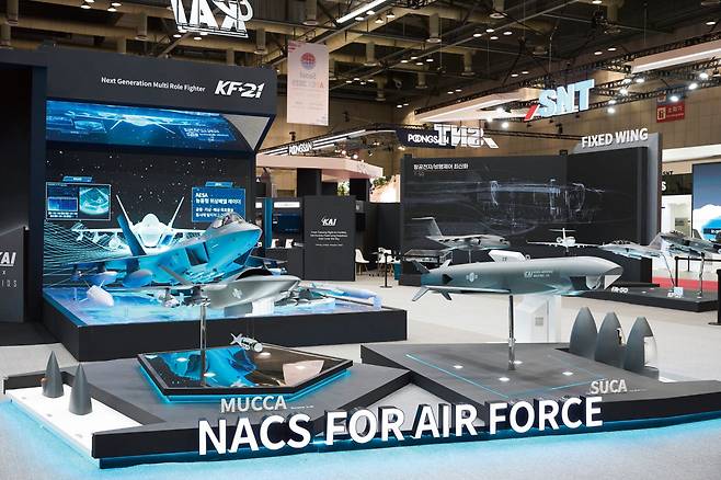 ADEX 2025에 전시된 KAI 차세대 공중전투체계(NACS)(사진제공=한국항공우주(KAI))