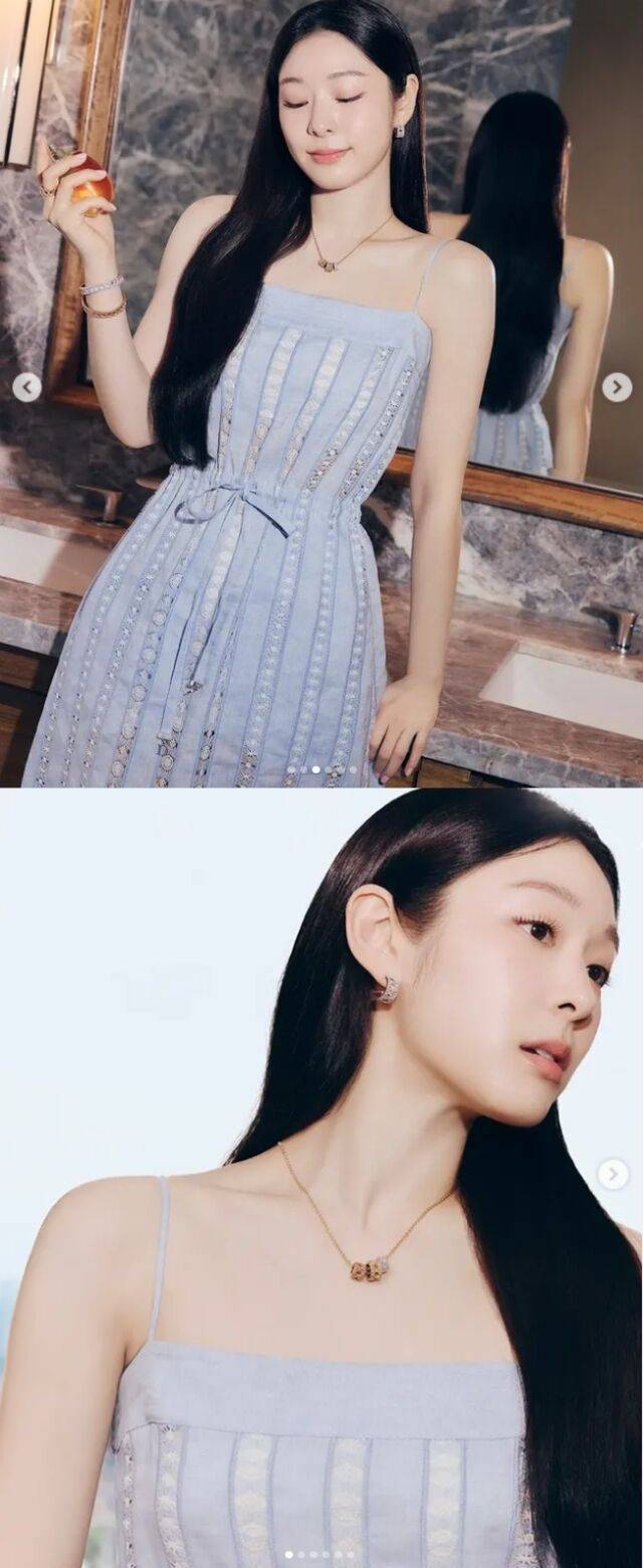 김연아의 사진을 본 팬과 누리꾼들은 "사랑받기 위해 태어 난 사람!", "일주일 전에는 단발로 놀라게 하더니 오늘은 장발로 좋아서 쓰러지게 함...이 언니 나를 막 조종하네", "기절이야" 등 찬사를 보내고 있다./김연아 소셜미디어