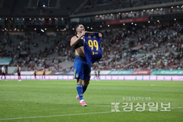 17경기 9골로 K리그1 득점 단독 선두를 질주 중인 야고. 울산 HD FC 제공