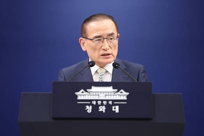 위성락 청와대 국가안보실장. 뉴시스