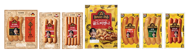 ▲사조대림 하우스앤펍 제품 7종. 사진=사조대림
