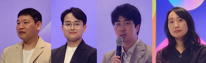 (왼쪽부터) 이날 패널로 참여한 홍영준 서울대 교수, 박진휘 중앙대 교수, 김선규 아이젠사이언스 상무, 백지혜 한국천문연구원 책임연구원. (사진=테크42)